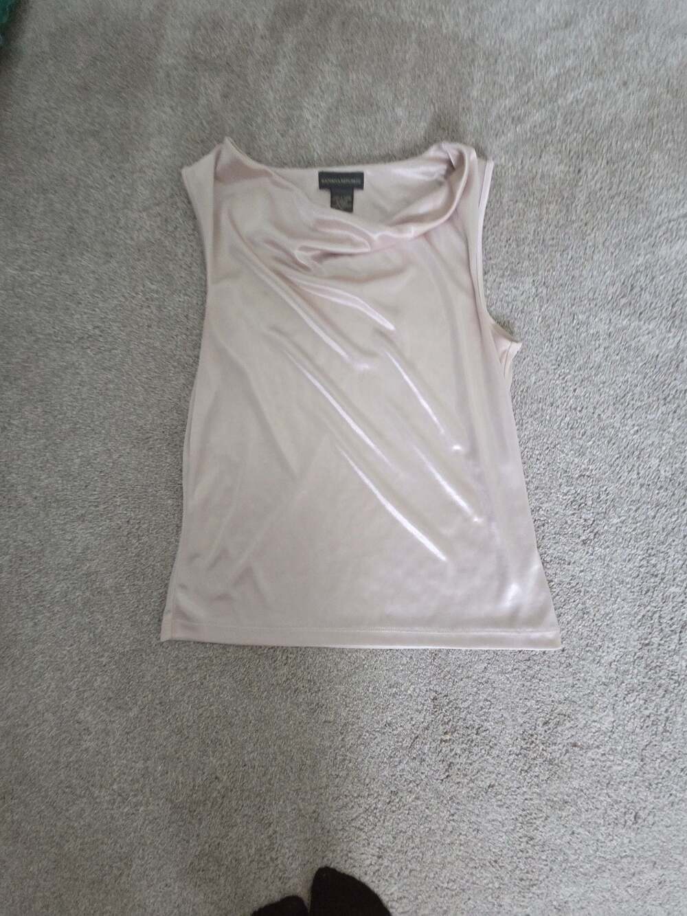 Satin Cowl-Neck Top